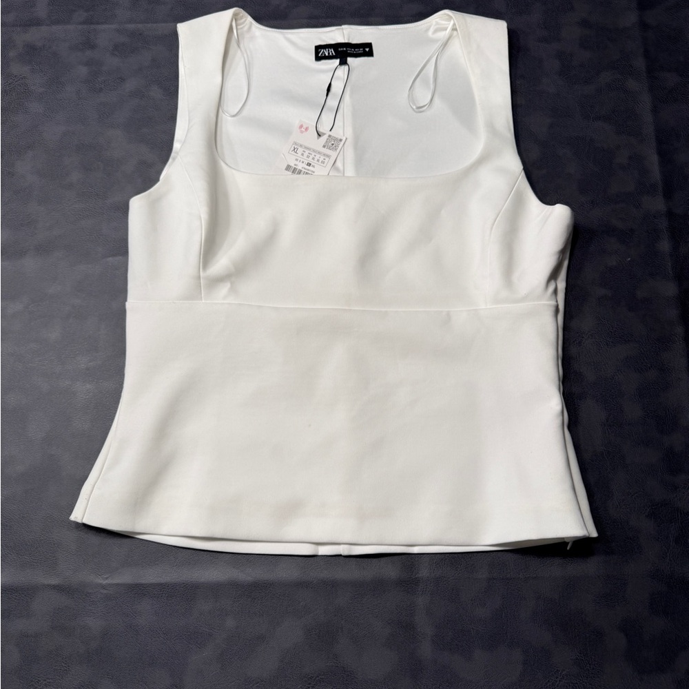 Zara Elegant White Tank Top